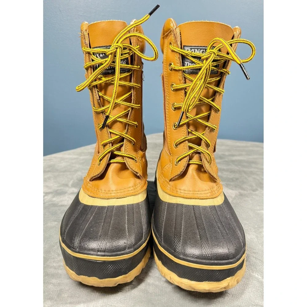 Ranger Duck Boots Mens 10 Tan Black Leather Rubber Steel Shank Winter